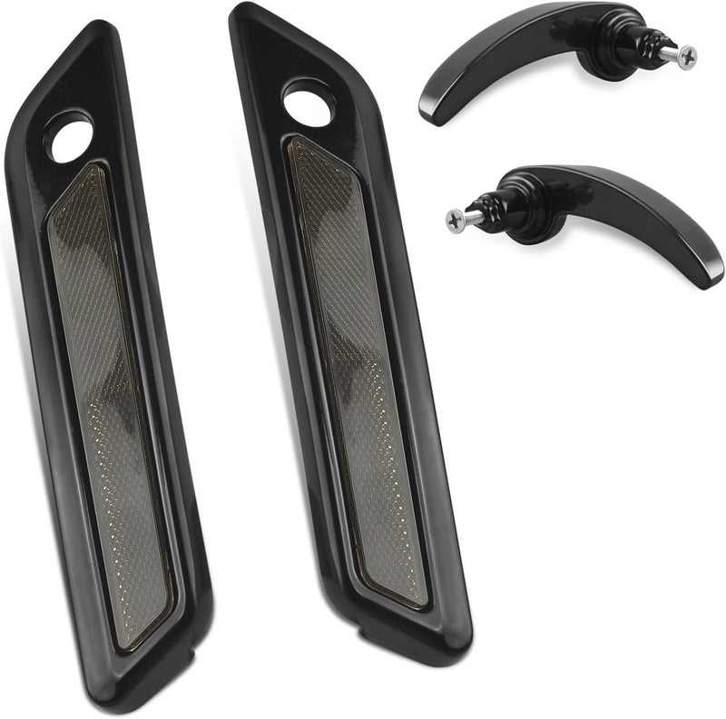 SWESGI Saddle Bag Latch Cover Lid Hinge Latch Covers and Saddlebag Lid Lifters Lever Latch Kit Fit for Harley Touring Street Glide Electra Glide 2014-2024(Lever B+Reflectors B) - Image 3